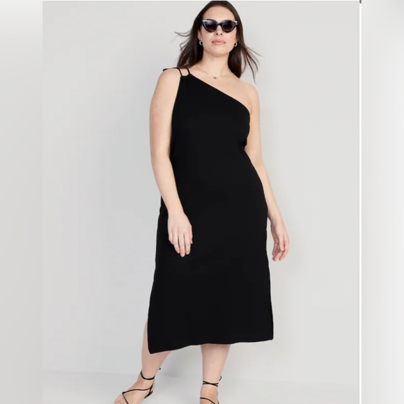 **NEW** Fitted One-Shoulder Midi Dress Sz 4X - Picture 7 of 8